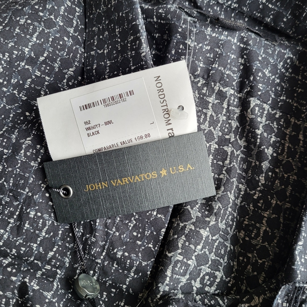 John Varvatos Patterned Button Down Cotton Shirt … - image 4